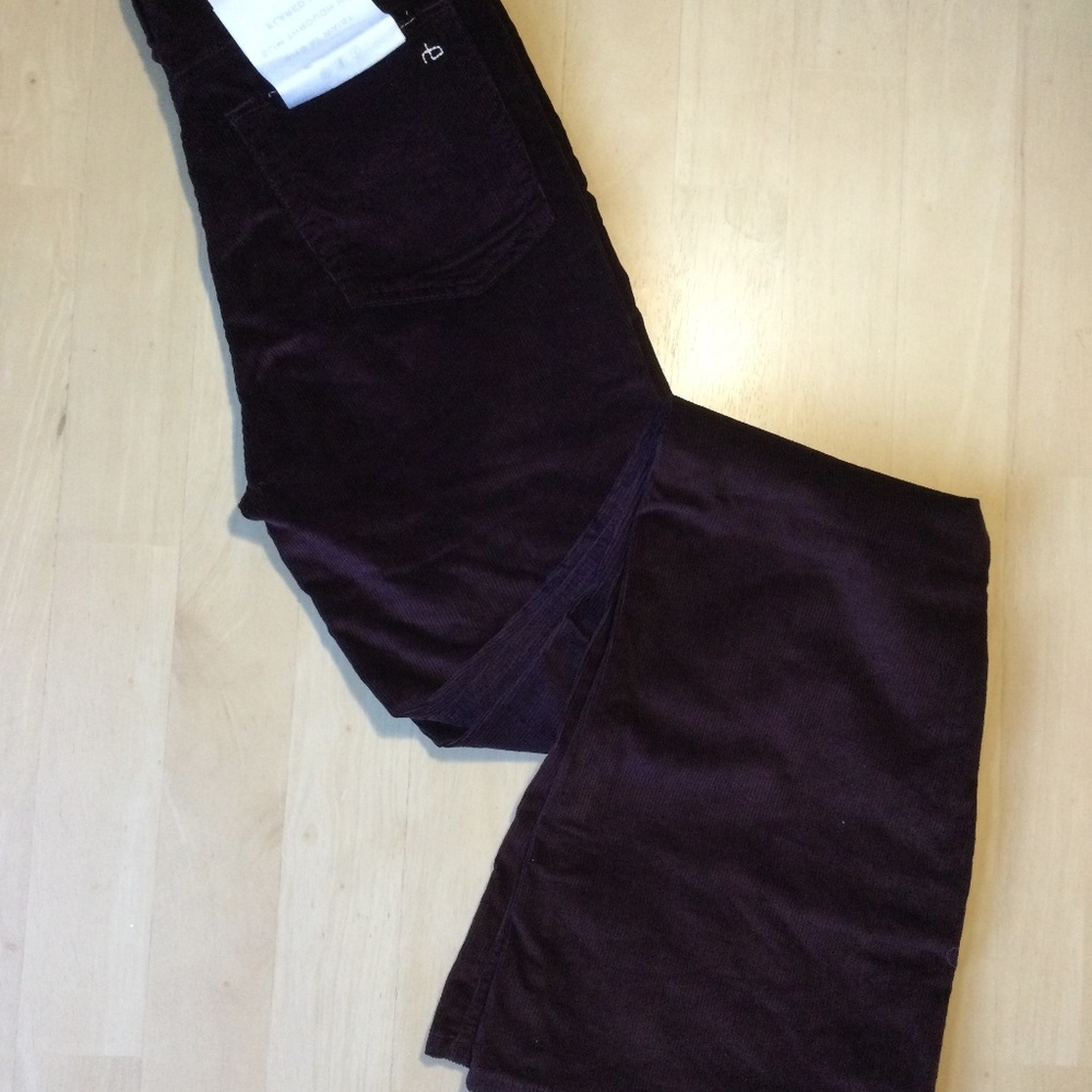 Rag and Bone High Rise Flare Corduroy Pants Size 27